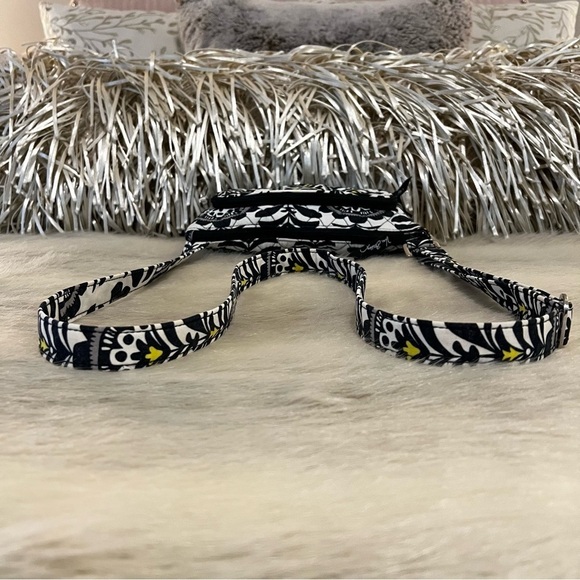 Vera Bradley Black & White with Yellow accents Little Hipster Crossbody Bag - Picture 9 of 14